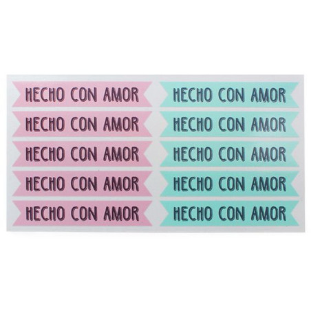 Banneraufkleber mit Liebe gemacht